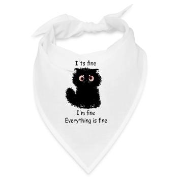 Cute Kitty - Bandana - Weiß - Vorne