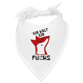 Bin halt ein Fuchs - schlau und clever - Bandana - Weiß - Vorne