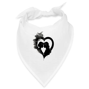 VALENTINSTAG-COPLE, 2 VERLIEBTE FRAUEN 2024, LESBEN - Bandana - Weiß - Vorne