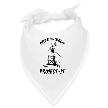 Free speech Journalist Reporter Beruf Geschenk - Bandana - Weiß - Vorne