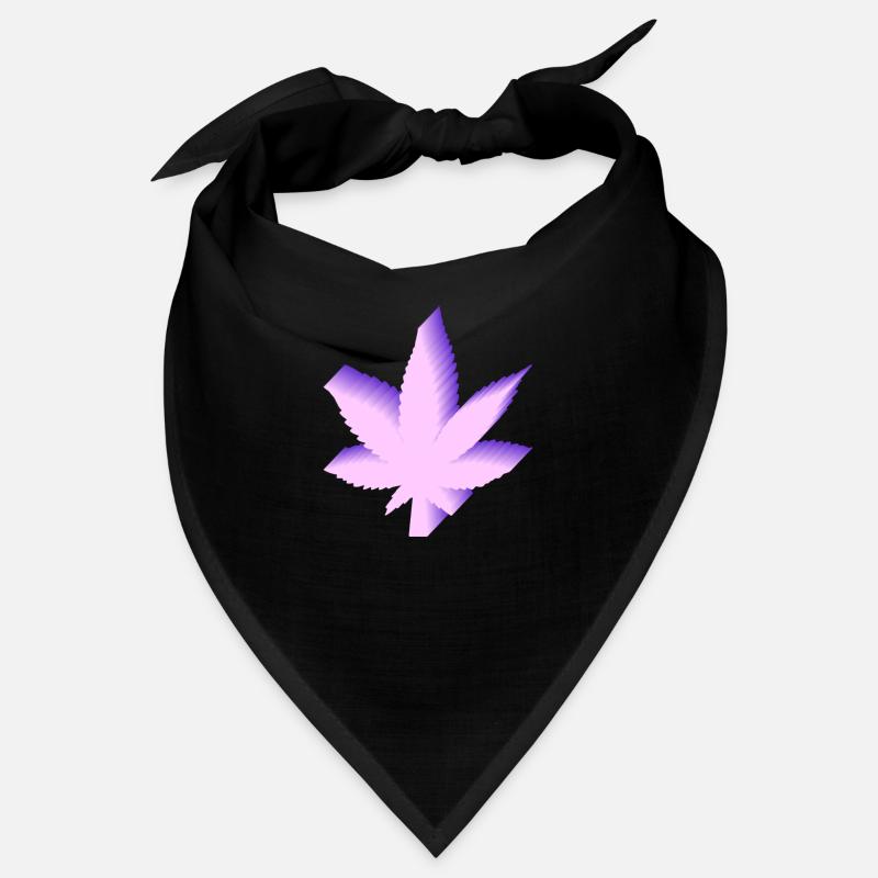 Modern Weed Leaf Design Lilac Bandana