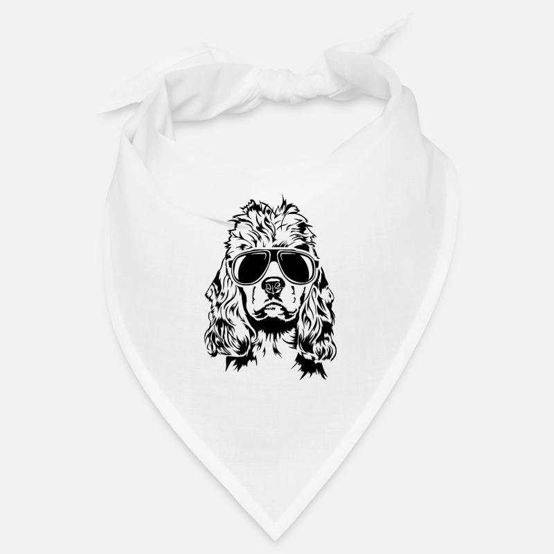 Cocker Américain Spaniel cool Portrait Wilsigns Bandana