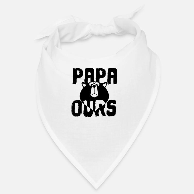 Papa ours - Bandana - blanc