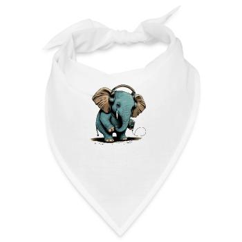 elephant headphones - Bandana - Weiß - Vorne