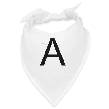 A A Vorname Nachname Inizialen - Bandana - Weiß - Vorne