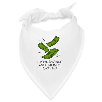 LIEBE GELD LIEBEN GELDGEIL GEIL REICH AKTIE MOTIV - Bandana - Weiß - Vorne