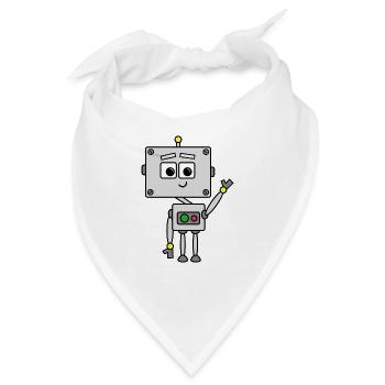 Roboter Johnny - Bandana - Weiß - Vorne