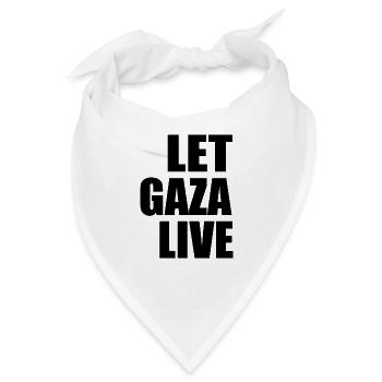 Let gaza live - Bandana - Weiß - Vorne