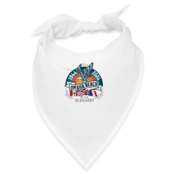 D DAY 80. Jahrestag Omaha Beach Normandie - Bandana - Weiß - Vorne