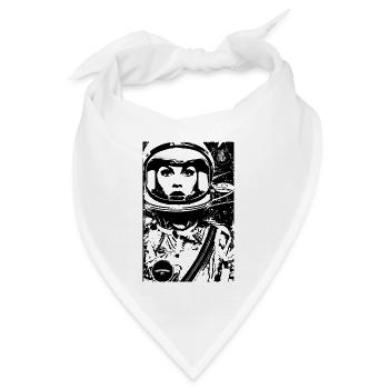 ASTRONAUTIN ASTRONAUT FRAU FRAUENPOWER STENCIL - Bandana - Weiß - Vorne