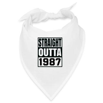 Straight Outta 1987 - Bandana - Weiß - Vorne