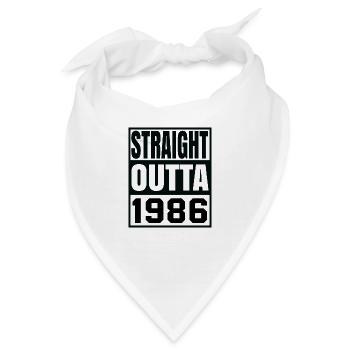 Straight Outta 1986 - Bandana - Weiß - Vorne