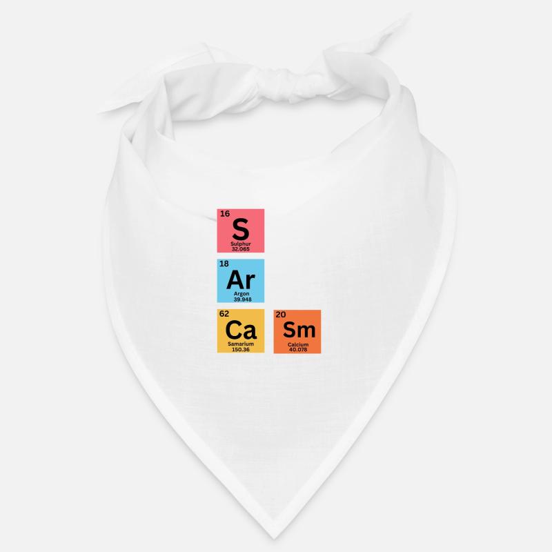 Sarcasm Periodic Table - Bandana - white