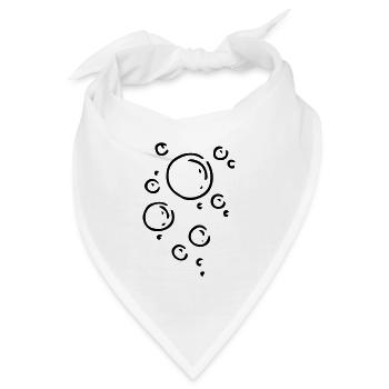 Seifenblasen Bubbles Kindergeburtstag - Bandana - Weiß - Vorne