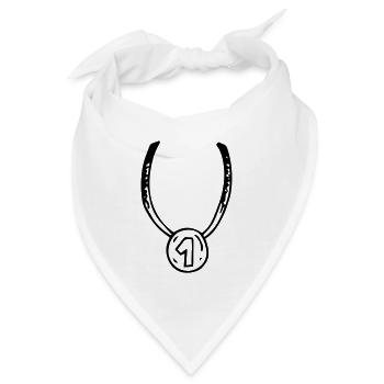 Sieger Erster Platz Goldmedaille Nummer 1 - Bandana - Weiß - Vorne