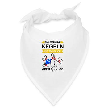 Kegeln Kegelbahn Kegelverein Kugel Geschenk - Bandana - Weiß - Vorne