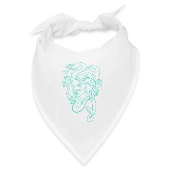Medusa einzeilig - Bandana - Weiß - Vorne