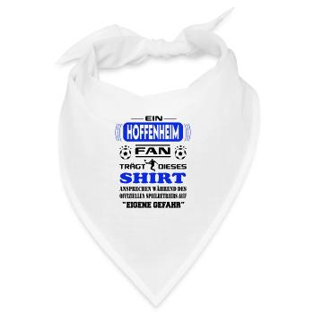 Fußball Fan Fussballverein Hoffenheim - Bandana - Weiß - Vorne