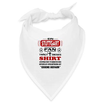 Fußball Fan Fussballverein Stuttgart - Bandana - Weiß - Vorne