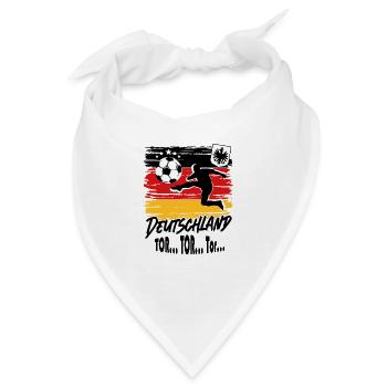 Fußball Deutschland Fussball Fan Tor Tor Tor - Bandana - Weiß - Vorne