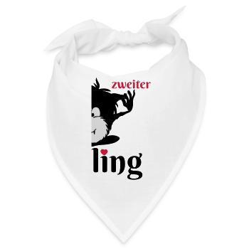 Monster Smuffel zweiter Zwilling geteilt - Bandana - Weiß - Vorne