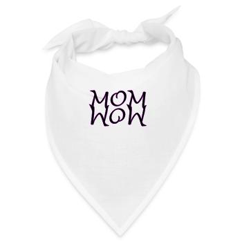 Super MoM - WoW SVG Grafik für Muttertag - Bandana - Weiß - Vorne