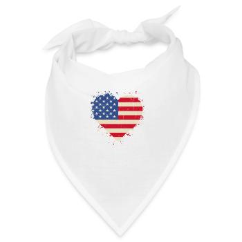 Veteran Herz USA - Bandana - Weiß - Vorne