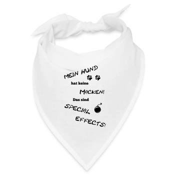 Mein Hund hat keine Macken - Bandana - Weiß - Vorne