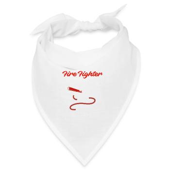 Mutig und mutig Tapferer Kämpfer Geschenk - Bandana - Weiß - Vorne