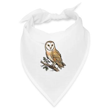 Schleiereule Tyto Alba - Bandana - Weiß - Vorne