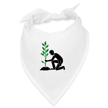 Einpflanzen Umwelt - Bandana - Weiß - Vorne