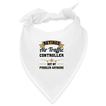 Fluglotse ATC Ruhestand Rentner - Bandana - Weiß - Vorne