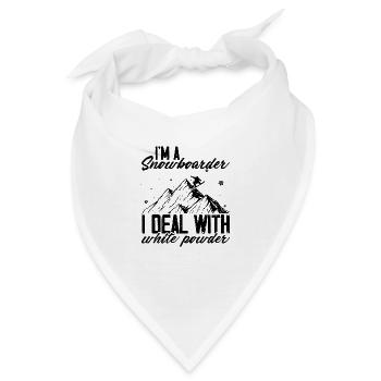 Snowboard Geschenkideen | Snowboarder Winterurlaub - Bandana - Weiß - Vorne