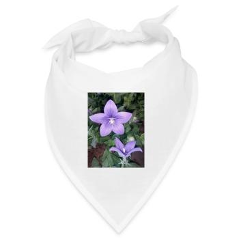 Lila Blume - Bandana - Weiß - Vorne