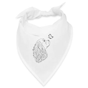 Cavalier King Charles Spaniel - Bandana - Weiß - Vorne