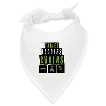 TABLES LADDERS CHAIRS Wrestling Motiv - Bandana - Weiß - Vorne