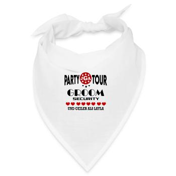 Jga Groom Security Sicherheit Bräutigam Hochzeit - Bandana - Weiß - Vorne