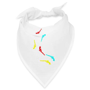 waffe pistole - Bandana - Weiß - Vorne