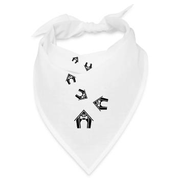 Hundehütte Hund - Bandana - Weiß - Vorne