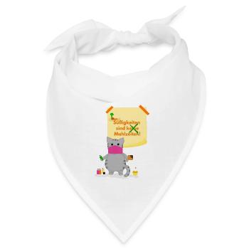 Süßigkeiten sind (keine) Mahlzeiten :-) - Bandana - Weiß - Vorne