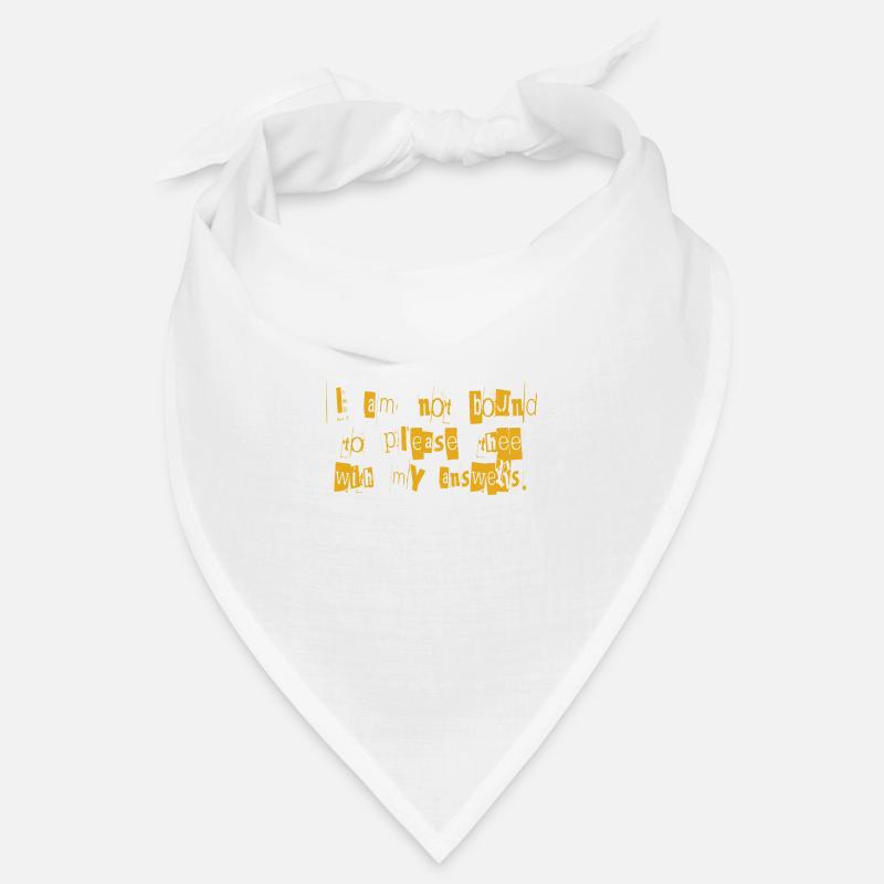 Not Bound to Please Thee Theater Quote Bandana