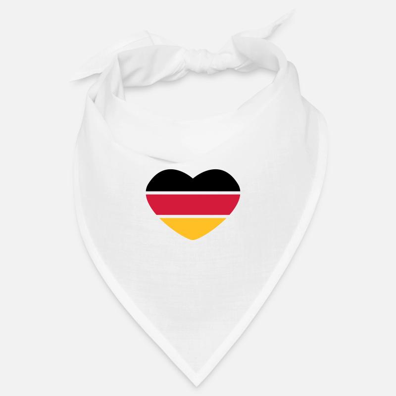 Heart 3colored - Black Red Gold - Germany Bandana