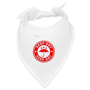 Trocken halten Zerbrechlicher runder Kreisstempel Aufkleber - Bandana - Weiß - Vorne