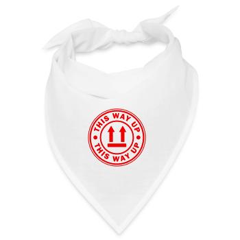 Hier geht es nach oben: Zerbrechlicher runder Kreisstempel - Bandana - Weiß - Vorne