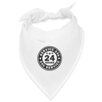 24 Stunden Service 24/7 - Bandana - Weiß - Vorne