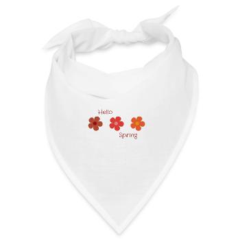 Hallo Frühling - Bandana - Weiß - Vorne
