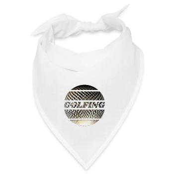 Golfing Ball gold - Bandana - Weiß - Vorne