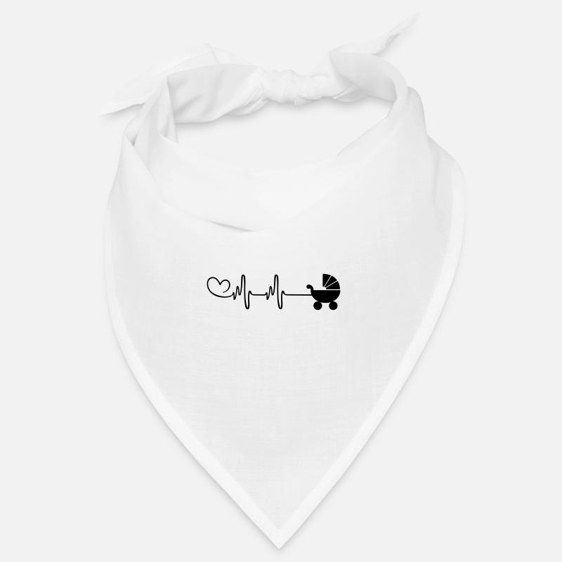 Stroller baby pulse heart Bandana