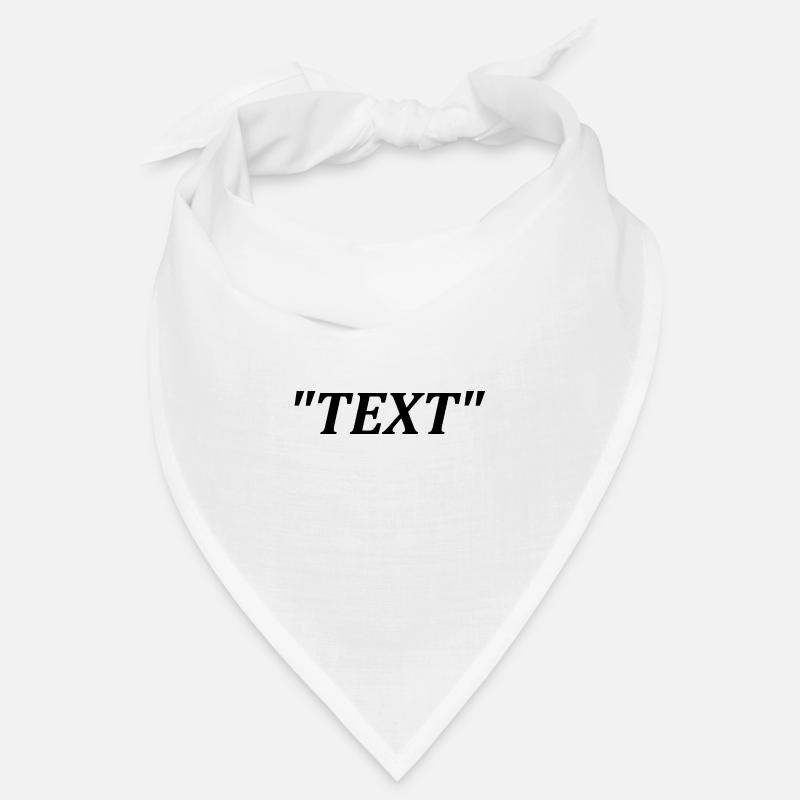 "TEXT" Classic - Bandana - white