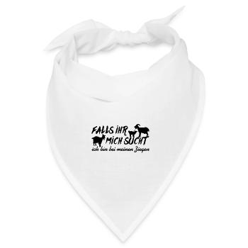 Meine Ziegen | Ich bin bei meinen Ziegen - Bandana - Weiß - Vorne